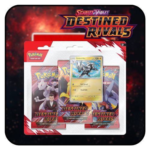 Pokemon TCG: Scarlet & Violet Destined Rivals 3 Pack Blister Zebstrika sv10