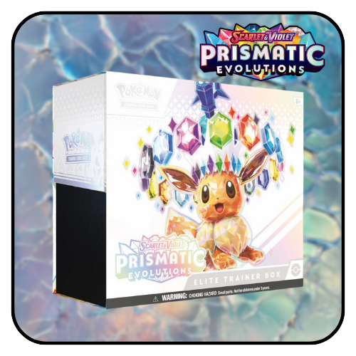 Pokemon Scarlet and Violet Prismatic Evolutions Elite Trainer Box