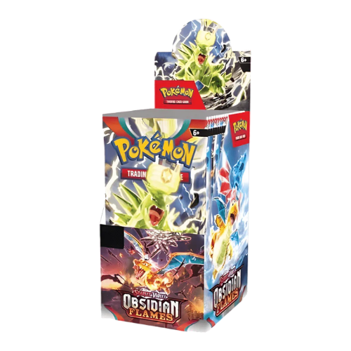 pokemon cards booster box obsidian flames Pokemon TCG: S&V Obsidian Flames Half Booster Box (18 Packs) – Safari Zone