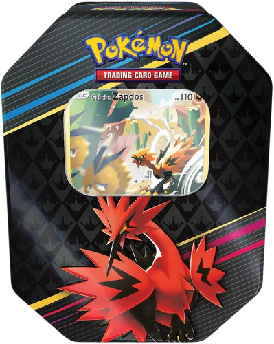 Pokemon TCG: SWSH Crown Zenith Tin - Zapdos (4 Packs)