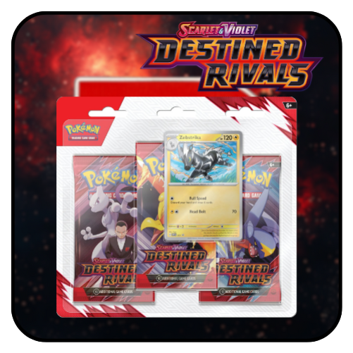 Pokemon TCG: Scarlet & Violet Destined Rivals 3 Pack Blister Zebstrika sv10