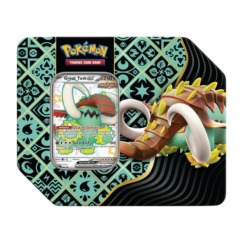 Pokemon TCG: Paldean Fates Tin - Great Tusk (5 Packs)