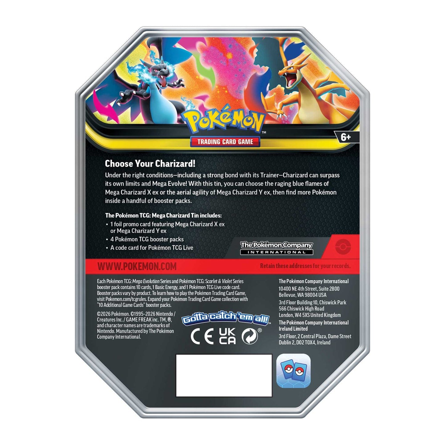 Pokemon TCG: Mega Charizard ex Tin (X)