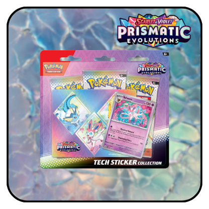Pokemon Scarlet and Violet Prismatic Evolutions Tech Sticker Pack