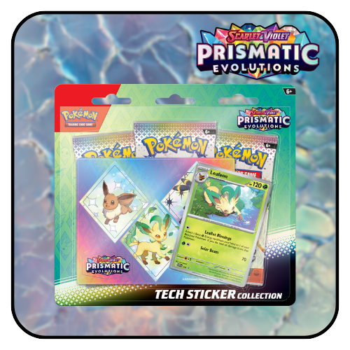 Pokemon Scarlet and Violet Prismatic Evolutions Tech Sticker Pack