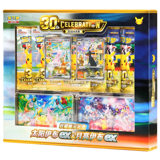Pokemon TCG S-Chinese - 30th Anniversary Umbreon & Espeon Deluxe Display Box